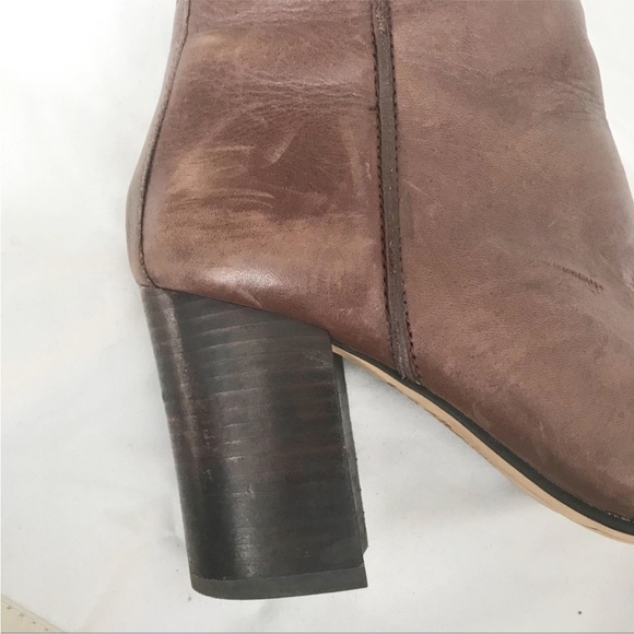Sam Edelman leather stacked heel boots - Picture 5 of 8